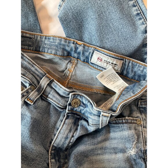 AG Adriano Goldschmied MARI CROP Distressed Slim Straight Jeans Size 28 - Picture 4 of 4